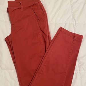 LOFT Dark Salmon Skinny Pants